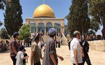 مستوطنون إسرائيليون يقتحمون باحات المسجد الأقصى