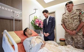 ولي العهد الأردني يزور مصابي المستشفى الميداني غزة/76 بمدينة الحسين الطبية