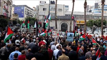 مسيرات حاشدة فى محافظات الضفة الغربية تنديدا بالحرب على غزة