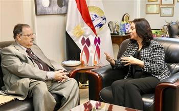 مايا مرسي تستقبل رئيس بعثة الجامعة العربية لمتابعة الانتخابات الرئاسية 