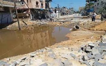 تسرب مياه الصرف الصحي في غزة جراء العدوان يهدد بكارثة