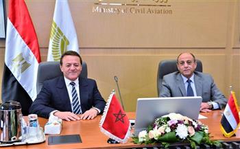 وزير الطيران المدني يبحث مع وزير النقل واللوجستيات المغربى آفاق التعاون المشترك