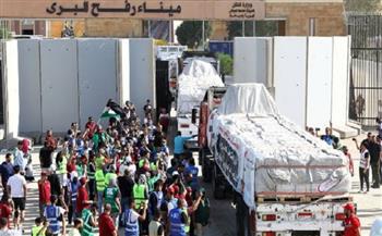 دخول 76 شاحنة مساعدات ومستلزمات طبية إلى غزة عبر معبر رفح اليوم