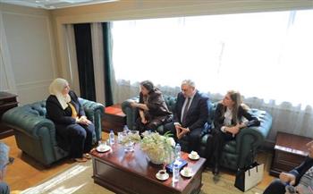 وزيرة التضامن تناقش مع وزيرة الصحة الفلسطينية الأوضاع الإنسانية في قطاع غزة