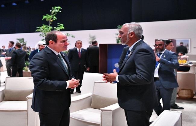 السيسي يجري لقاءات جانبية على هامش مؤتمر المناخ بدبي