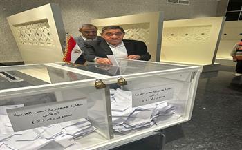 عبد المجيد محمود يدلي بصوته في الانتخابات الرئاسية.. ويحث المصريين على المشاركة