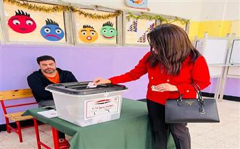 وزيرة التعاون الدولي تدلى بصوتها فى الانتخابات الرئاسية بالقاهرة الجديدة | صور 