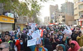 مسيرات حاشدة لأهالي الوراق بالجيزة للإدلاء بأصواتهم في الانتخابات الرئاسية