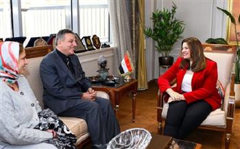  وزيرة الهجرة تستقبل نائب رئيس فرع اتحاد المصريين بالولايات المتحدة