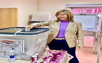 لميس الحديدي تدلي بصوتها في الانتخابات الرئاسية