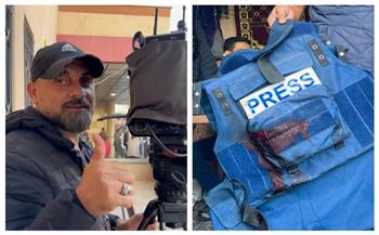 تشييع مصور الجزيرة سامر أبو دقة بعد مقتله جراء قصف إسرائيلي في غزة 