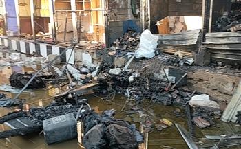حريق هائل يلتهم 17 كشكا في سوهاج 