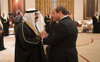 الرئيس السيسي يقدم واجب العزاء في وفاة أمير الكويت الراحل| صور