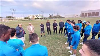 رئيس نادي المقاولون العرب يجتمع بالفريق بحضور المشرف على الكرة