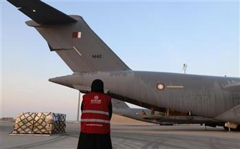 طائرة مساعدات قطرية تتوجه للعريش تمهيدًا لنقلها إلى غزة