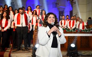وزيرة الهجرة تشهد الاحتفال بـ عيد الميلاد بكنيسة السيدة العذراء بمصر الجديدة 