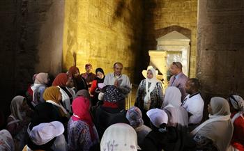 معبد إدفو يستقبل فتيات ملتقى ثقافة المرأة الحدودية بأسوان ضمن «أهل مصر»