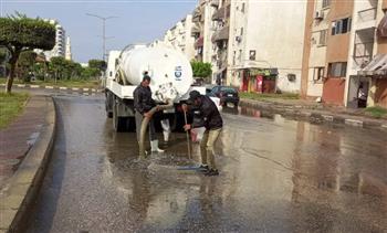 محافظ بورسعيد: استمرار جهود الأجهزة التنفيذية للتعامل مع مياة الأمطار 