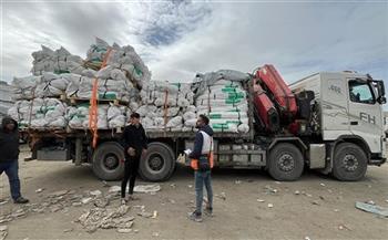 «القاهرة الإخبارية»: دخول 60 شاحنة مساعدات و4 سيارات وقود إلى غزة