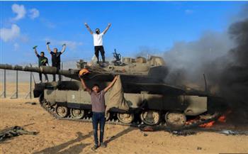الفصائل الفلسطينية تعلن استهداف دبابة إسرائيلية غرب جباليا شمال قطاع غزة