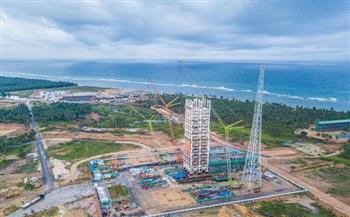 إنجاز جديد في أعمال بناء أول موقع لإطلاق المركبات الفضائية التجارية في الصين