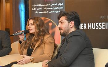 محمد شبانة يقدم مؤتمرًا صحفيًا للاحتفال بأولى إنتاجات شركته العندليب