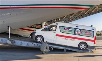 إقلاع الطائرة 34 من الجسر الجوي الكويتي لإغاثة غزة