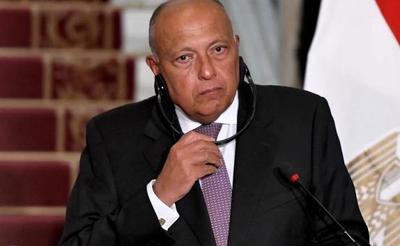شكري يشدد على رفض مصر القاطع للتهجير القسري للفلسطينيين