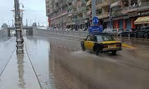 تواصل هطول الأمطار الغزيرة على الإسكندرية لليوم الثالث على التوالي