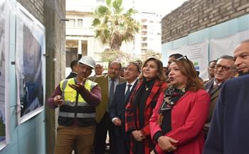 وزيرة الثقافة ومحافظ الإسكندرية يدشنان مشروع إنشاء المبنى الجديد لأكاديمية الفنون (صور)