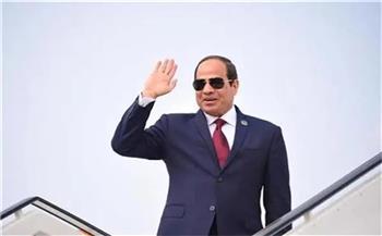 الرئيس السيسي يعود إلى أرض الوطن بعد مشاركته في القمة العالمية للحكومات بدبي 