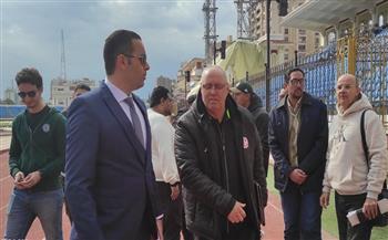 رئيس بعثة منتخب تونس يعاين ملعب التدريب بالاتحاد السكندري