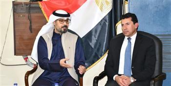 وزير الرياضة يلتقي رئيس الاتحاد العربي للكرة الطائرة ومُمثلي الأندية المشاركة