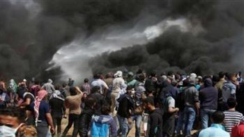 إصابة عدد من الفلسطينيين جراء اعتداء الاحتلال الاسرائيلى على تظاهرات في غزة