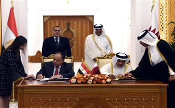 رئيسا وزراء مصر وقطر يشهدان توقيع اتفاقية لإزالة الازدواج في الضريبة على الدخل 