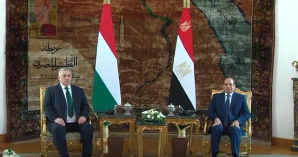 تفاصيل لقاء الرئيس السيسي ورئيس وزراء المجر بقصر الاتحادية