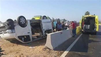 إصابة شخصين في حادث تصادم بطريق الفيوم الصحراوي