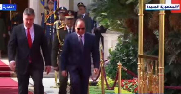 الرئيس السيسي يستقبل نظيره الكرواتي بقصر الاتحادية (فيديو)