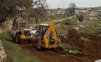 الاحتلال الإسرائيلي يواصل تجريف أراض شمال سلفيت