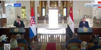 الرئيس السيسي: زيارة الرئيس الكرواتي ستساهم في الارتقاء بالعلاقات لمستوى أرحب