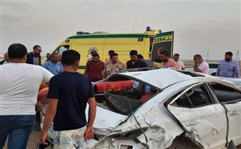مصرع سائق وإصابة 8 آخرين في حادث بين 4 سيارات على طريق بلبيس ـ السلام