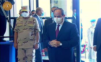 الرئيس السيسي يصل إلى مدينة الصناعات الغذائية "سايلو فودز" بمدينة السادات