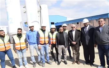 محافظ بورسعيد يتفقد أعمال إنشاء مصنع إنتاج الغازات بالمنطقة الصناعية