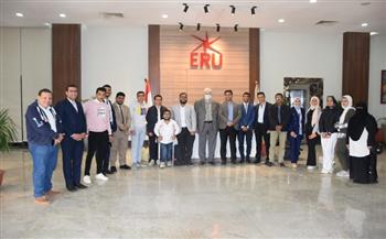 ممثلو برلمان شباب مصر بوزارة الشباب والرياضة في زيارة للجامعة المصرية الروسية 