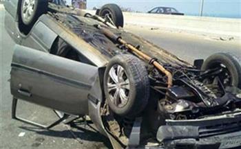إصابة 4 أشخاص فى حادث إنقلاب سيارة ملاكي شمال قنا