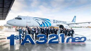 وصول طائرة مصر للطيران الجديدة من طراز A321neo