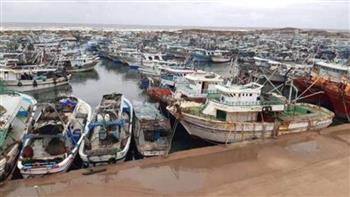 إغلاق ميناء الصيد البحري ببرج البرلس لليوم الثاني على التوالي لسوء الأحوال الجوية