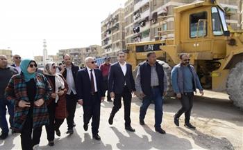 محافظ بورسعيد يتفقد أعمال تطوير منطقة بنك الإسكان وشباب الخريجين