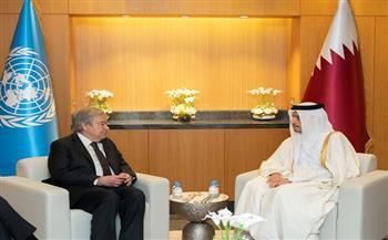 وزير الخارجية القطري والأمين العام للأمم المتحدة يبحثان آخر المستجدات الدولية والإقليمية