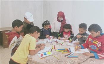 فانوس رمضان ورسم وتلوين ضمن فعاليات قصور الثقافة لأطفال روضة السيدة 